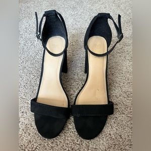 Women’s Black 4” Block Heels, Size 10